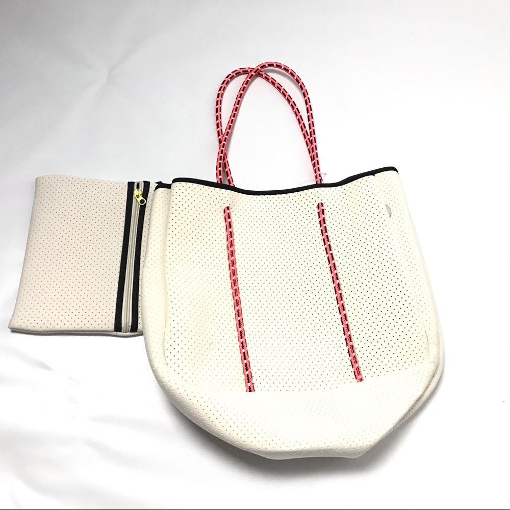 Annabel Ingall Large Off White Neoprene Tote Bag
